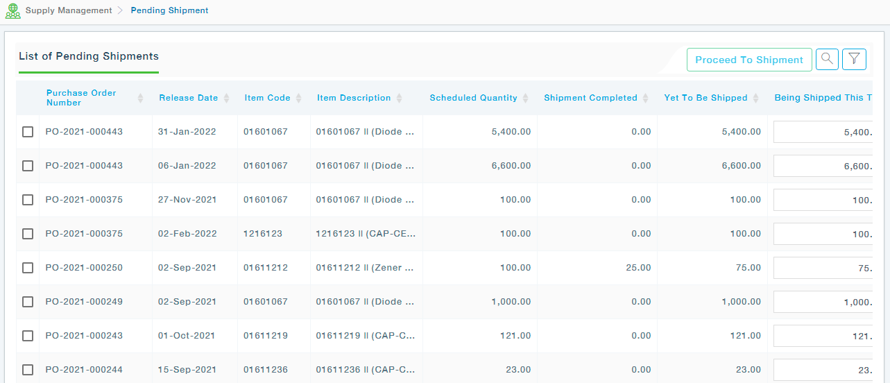 Pending Shipments - MeRLIN Help